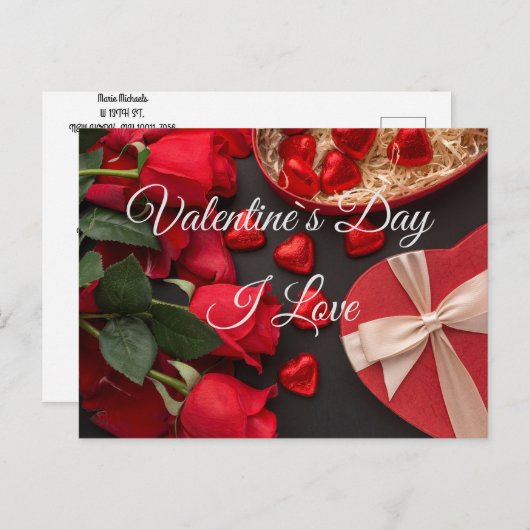 Valentijnsdag Briefkaart (Voorkant / Achterkant)