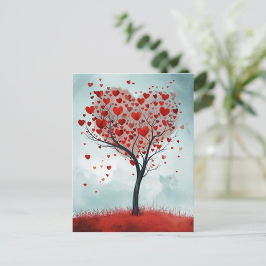 Valentijnsdag Briefkaart - Mijn liefde groeit (Staand voorkant)