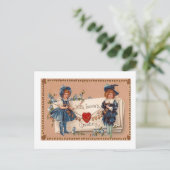 Valentijnsdag Briefkaart, ouderwets Feestdagenkaart (Staand voorkant)