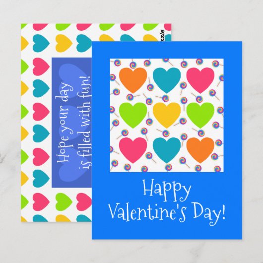 Valentijnsdag Briefkaart voor kind door Jo Afbeeld (Voorkant / Achterkant)