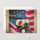 Valentijnsdag Briefkaart voor Patriots White Rose (Voorkant / Achterkant)