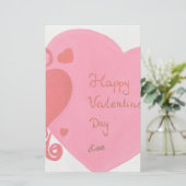 Valentijnsdag Briefpapier (Staand voorkant)