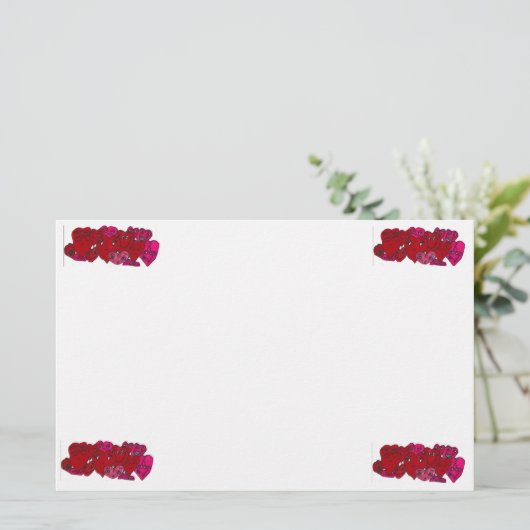 VALENTIJNSDAG briefpapier (Staand voorkant)