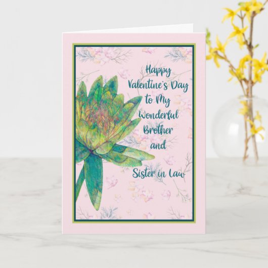 Valentijnsdag Broeder en zuster in de wet Kaart (Gele Bloem)