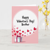 Valentijnsdag Broer Hartjes Kaart (Gele Bloem)