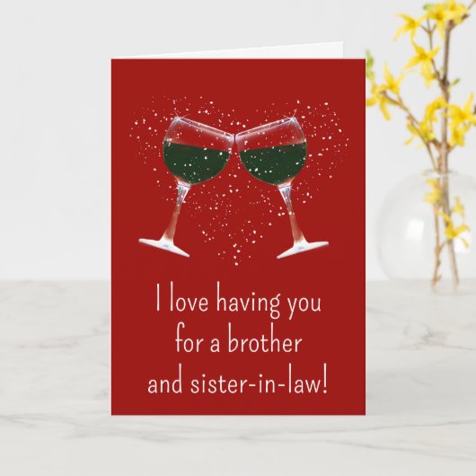 Valentijnsdag Brother en zuster in de wet Funny Kaart (Gele Bloem)