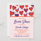 Valentijnsdag bruids douche uitnodiging Liefje (Voorkant)