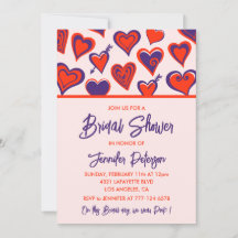 Valentijnsdag bruids douche uitnodiging Liefje