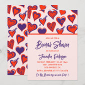 Valentijnsdag bruidsfeest uitnodiging Liefje (Voorkant / Achterkant)