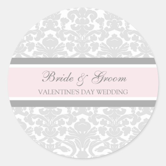 Valentijnsdag bruiloft bruid bruidegom envelop afd ronde sticker (Voorkant)