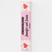 Valentijnsdag bruiloft felicitaties Banner (Verticaal)