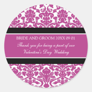 Valentijnsdag bruiloft gunst Labels roze Damask