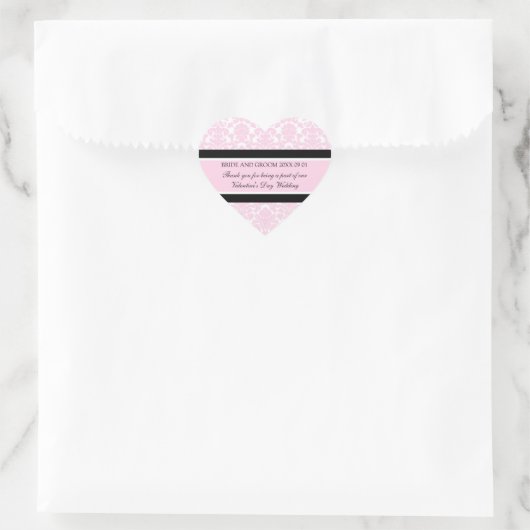 Valentijnsdag bruiloft gunst Labels roze Damask (Tas)