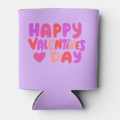 Valentijnsdag Bubble Letters Groovy Retro Modern Blikjeskoeler (Voorkant)