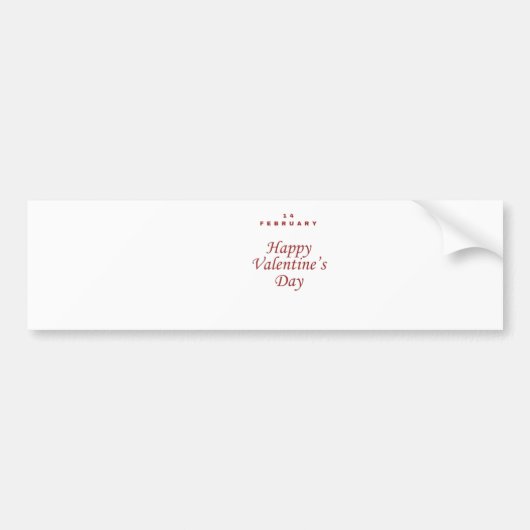 Valentijnsdag Bumpersticker (Voorkant)