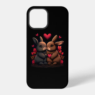 Valentijnsdag Bunny Bliss, Liefdesharten en Rozen iPhone 12 Pro Hoesje