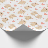 Valentijnsdag Bunny Cadeaupapier (Hoek)