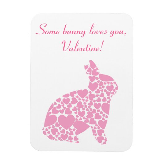 Valentijnsdag Bunny Magnet Magneet (Verticaal)