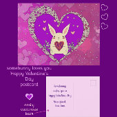 Valentijnsdag Bunny met Love Heart Briefkaart