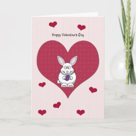 Valentijnsdag Bunny Rabbit Kaart