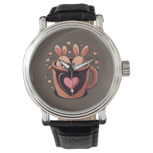 Valentijnsdag Bunny, schattige Valentijnsdag Horloge