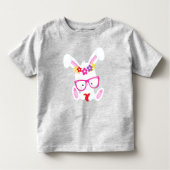 Valentijnsdag Bunny, Witte Bunny, Glazen, Hart Kinder Shirts (Voorkant)