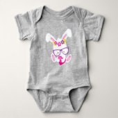 Valentijnsdag Bunny, Witte Bunny, Hart, Glazen Romper (Voorkant)