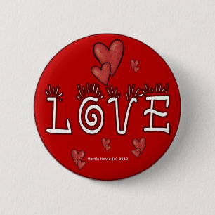 Valentijnsdag Buttonnen/spelden (4) Ronde Button 5,7 Cm