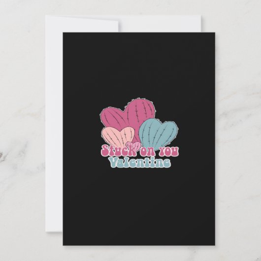Valentijnsdag Cactus Grappig Design Feestdagenkaart (Voorkant)