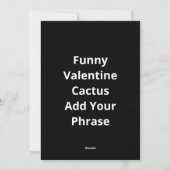 Valentijnsdag Cactus Grappig Design Feestdagenkaart (Achterkant)
