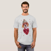 Valentijnsdag Cadeau Beagle Hond T-Shirt (Voorkant volledig)