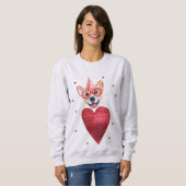 Valentijnsdag Cadeau Corgi Hond Trui (Voorkant volledig)