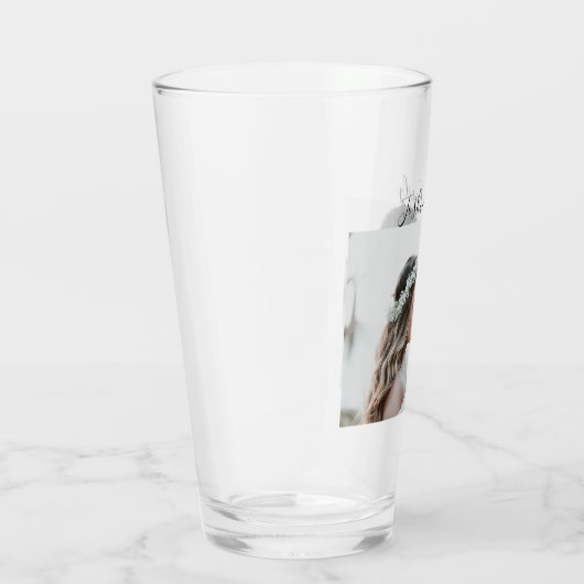 Valentijnsdag cadeau Couple Photo Beer Glass Glas (Rechts)