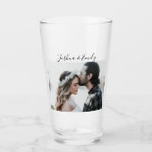 Valentijnsdag cadeau Couple Photo Beer Glass Glas (Voorkant)
