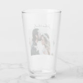 Valentijnsdag cadeau Couple Photo Beer Glass Glas (Achterkant)