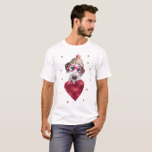 Valentijnsdag Cadeau Dalmatiër Hond T-shirt (Voorkant volledig)