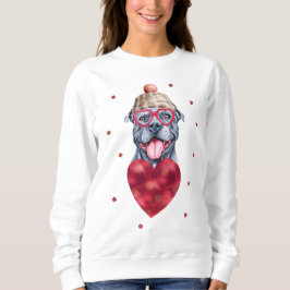 Valentijnsdag Cadeau Grijze Pitbull Berghond Trui