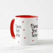 Valentijnsdag Cadeau, Hartjes Ontwerp, Ik Hou Van Mok (Voorkant links)