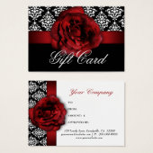 Valentijnsdag Cadeau Kaart Rood Rose Bloemen Damas (Voorkant /achterkant)