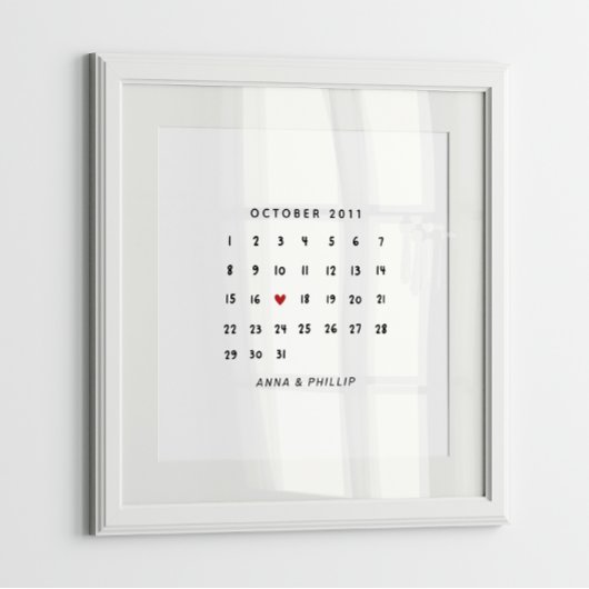 Valentijnsdag cadeau, kalenderposter poster