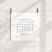 Valentijnsdag cadeau, kalenderposter poster