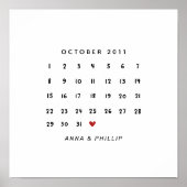 Valentijnsdag cadeau, kalenderposter poster (Voorkant)