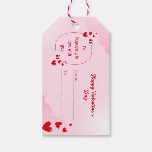 Valentijnsdag, cadeau labels, liefde, romantisch, cadeaulabel (Voorkant)