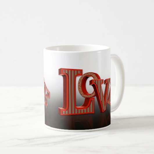 Valentijnsdag cadeau LOVE mok (Voorkant rechts)