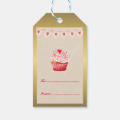 Valentijnsdag cadeau met gepersonaliseerde rode ha cadeaulabel (Achterkant)