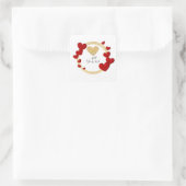 Valentijnsdag cadeau met gepersonaliseerde rode ha vierkante sticker (Tas)