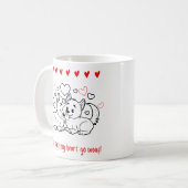 Valentijnsdag cadeau paar leuke hond mok (Voorkant links)