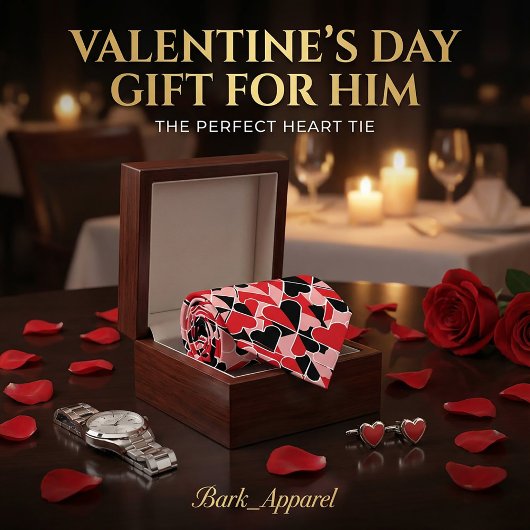 Valentijnsdag cadeau voor vriend/man stropdas