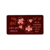 VALENTIJNSDAG CADEAU VOOR VRIENDIN, VROUW, MAN ETIKET (Voorkant)