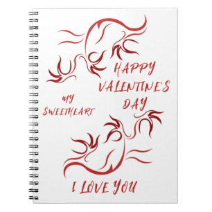VALENTIJNSDAG CADEAU VOOR VRIENDIN, VROUW, MAN NOTITIEBOEK